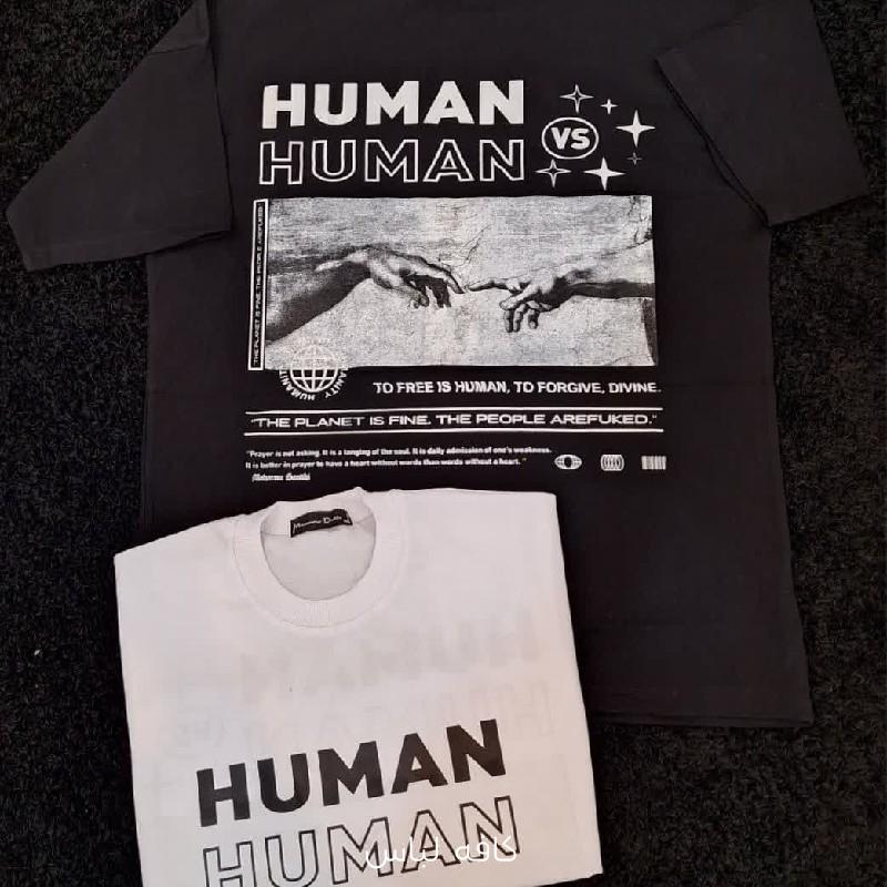 تیشرت لش HUMAN مدل 3224 رنگ مشکی